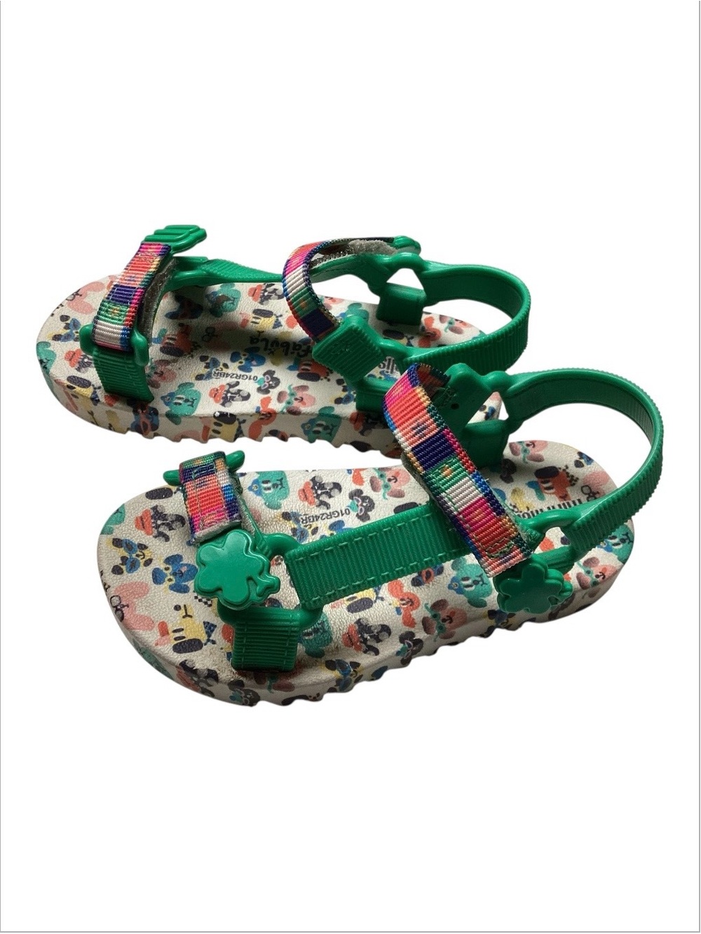 Min Melissa Playtime & Fabula Printed Vegan Sandals